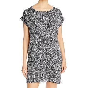 Eileen Fisher Printed Boat-Neck Dress Silk / Organic Cotton size L